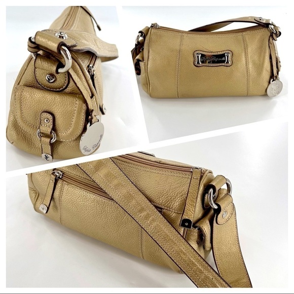 Sophia Caperelli Gold Leather Beget shoulder bag - Picture 1 of 14